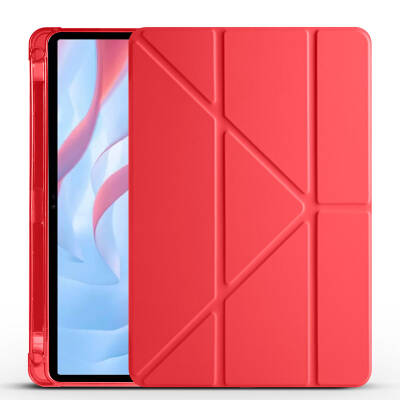 Huawei Honor Pad X8 Pro 11.5' Case Zore Tri Folding Stand Case with Pen Compartment Red