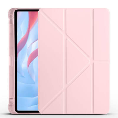 Huawei Honor Pad X8 Pro 11.5' Case Zore Tri Folding Stand Case with Pen Compartment Rose Gold