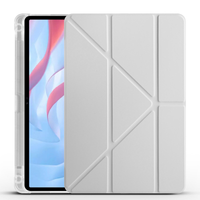 Huawei Honor Pad X8 Pro 11.5' Kılıf Zore Tri Folding Kalem Bölmeli Standlı Kılıf Gri