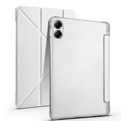 Huawei Honor Pad X9 11.5' Case Zore Tri Folding Stand Case with Pen Compartment Grey