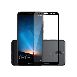 Huawei Mate 10 Lite Davin 5D Cam Ekran Koruyucu Siyah