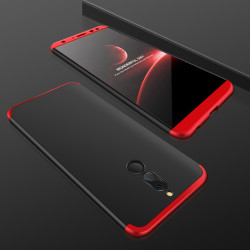 Huawei Mate 10 Lite Kılıf Zore Ays Kapak Siyah-Kırmızı