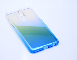 Huawei Mate 10 Lite Kılıf Zore Renkli Transparan Kapak Mavi