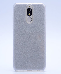 Huawei Mate 10 Lite Kılıf Zore Shining Silikon Gümüş
