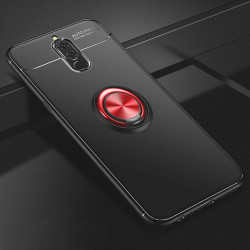 Huawei Mate 10 Lite Kılıf Zore Ravel Silikon Kapak Siyah-Kırmızı
