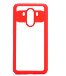 Huawei Mate 10 Pro Kılıf Zore Buttom Kapak Kırmızı