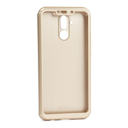 Huawei Mate 20 Lite Case Zore 360 3 Parçalı Rubber Cover Gold