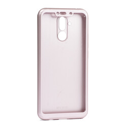 Huawei Mate 20 Lite Case Zore 360 3 Parçalı Rubber Cover Rose Gold