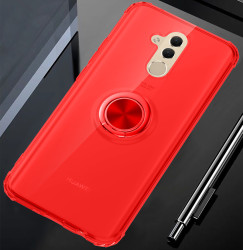 Huawei Mate 20 Lite Kılıf Zore Mill Silikon Kırmızı