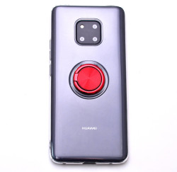 Huawei Mate 20 Pro Kılıf Zore Les Silikon Kırmızı