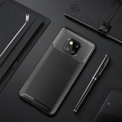 Huawei Mate 20 Pro Kılıf Zore Negro Silikon Kapak Siyah