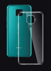 Huawei Mate 30 Lite Kılıf Zore Süper Silikon Kapak Renksiz