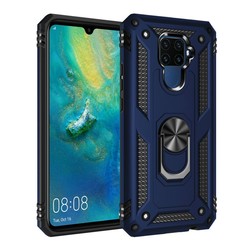Huawei Mate 30 Lite Kılıf Zore Vega Kapak Mavi