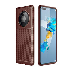 Huawei Mate 40 Pro Case Zore Negro Silicon Cover Brown