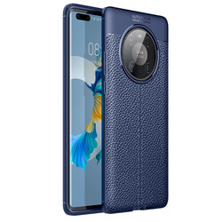 Huawei Mate 40 Pro Case Zore Niss Silicon Cover Navy blue