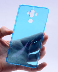 Huawei Mate 9 Kılıf Zore Ultra İnce Silikon Kapak 0.2 mm Mavi