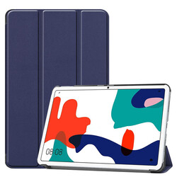 Huawei MatePad 10.4 Zore Smart Cover Standlı 1-1 Kılıf Lacivert