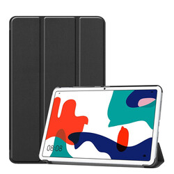 Huawei MatePad 10.4 Zore Smart Cover Standlı 1-1 Kılıf Siyah