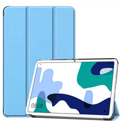 Huawei MatePad 10.4 Zore Smart Cover Standlı 1-1 Kılıf Mavi
