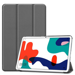 Huawei MatePad 10.4 Zore Smart Cover Standlı 1-1 Kılıf Gri