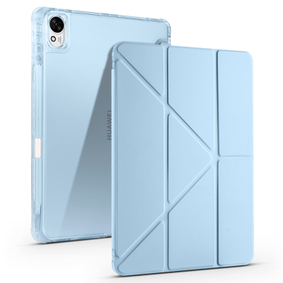 Huawei Matepad 11.5 2025 Case Zore Tri Folding Stand Case with Pen Compartment Blue