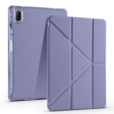 Huawei Matepad SE 11 Case Zore Tri Folding Stand Case with Pen Compartment Purple