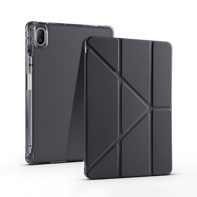 Huawei Matepad SE 11 Kılıf Zore Tri Folding Kalem Bölmeli Standlı Kılıf Siyah