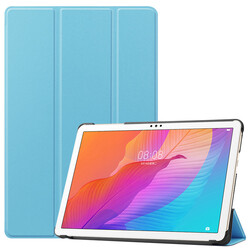 Huawei MatePad T10 Zore Smart Cover Standlı 1-1 Kılıf Mavi