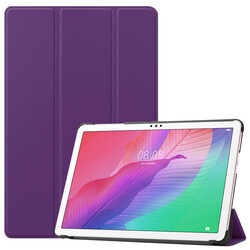 Huawei MatePad T10S Zore Smart Cover Standlı 1-1 Kılıf Mor