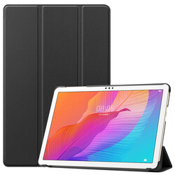 Huawei MatePad T10S Zore Smart Cover Standlı 1-1 Kılıf Siyah