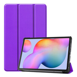 Huawei MatePad T8 Zore Smart Cover Standlı 1-1 Kılıf Mor