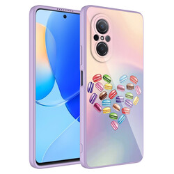 Huawei Nova 9 SE Case Camera Protected Patterned Hard Silicone Zore Epoxy Cover NO1