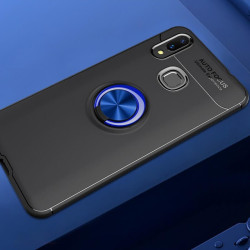 Huawei P Smart 2019 Kılıf Zore Ravel Silikon Kapak Siyah-Mavi