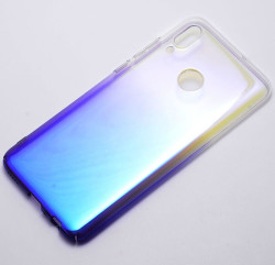 Huawei P Smart 2019 Kılıf Zore Renkli Transparan Kapak Mor