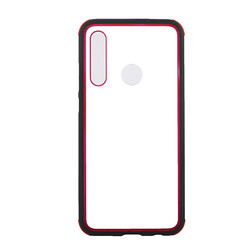 Huawei P Smart 2019 Kılıf Zore Tiron Kapak Siyah-Kırmızı