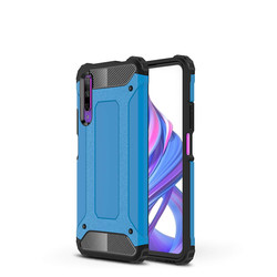 Huawei P Smart Pro 2019 Case Zore Crash Silicon Cover Blue