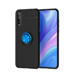 Huawei P Smart S (Y8P) Case Zore Ravel Silicon Cover Black-Blue
