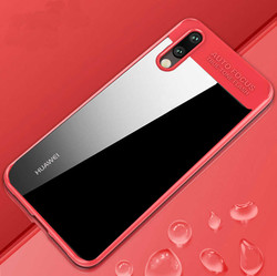 Huawei P20 Kılıf Zore Buttom Kapak Kırmızı