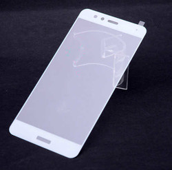 Huawei P10 Lite Zore Ekranı Tam Kaplayan Düz Cam Koruyucu Beyaz