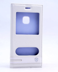 Huawei P10 Lite Kılıf Zore Elite Kapaklı Kılıf Beyaz