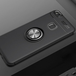 Huawei P10 Lite Kılıf Zore Ravel Silikon Kapak Siyah
