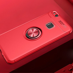 Huawei P10 Lite Kılıf Zore Ravel Silikon Kapak Kırmızı