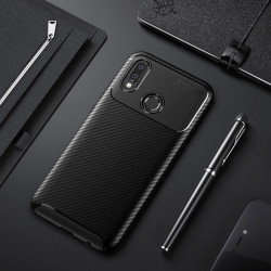 Huawei P20 Lite Kılıf Zore Negro Silikon Kapak Siyah