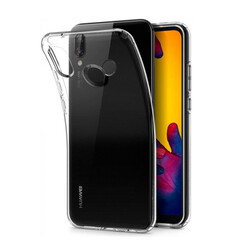Huawei P20 Lite Kılıf Zore Süper Silikon Kapak Renksiz