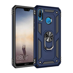 Huawei P20 Lite Kılıf Zore Vega Kapak Mavi