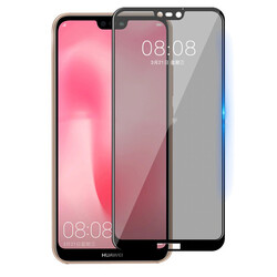 Huawei P20 Lite Zore New 5D Privacy Tempered Screen Protector Black