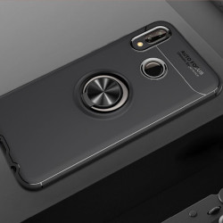 Huawei P20 Lite Kılıf Zore Ravel Silikon Kapak Siyah
