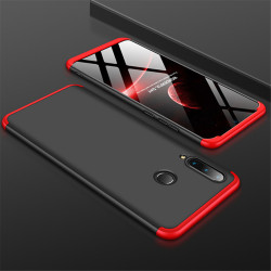 Huawei P30 Lite Kılıf Zore Ays Kapak Siyah-Kırmızı