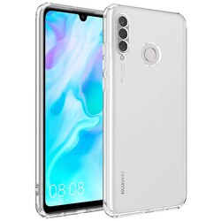 Huawei P30 Lite Kılıf Zore Kamera Korumalı Süper Silikon Kapak Renksiz