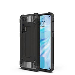 Huawei P40 Case Zore Crash Silicon Cover Black